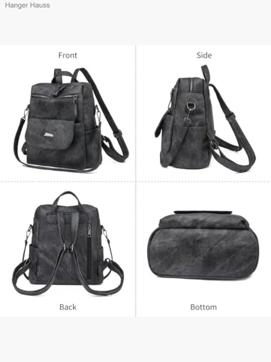 PU Leather Backpack Purse - Fashion Travel Anti Theft Convertible Shoulder Bag